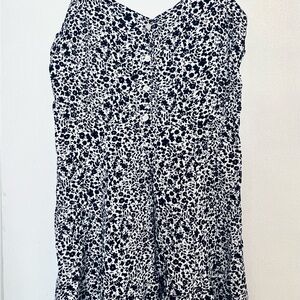 Blue and White Floral Dress